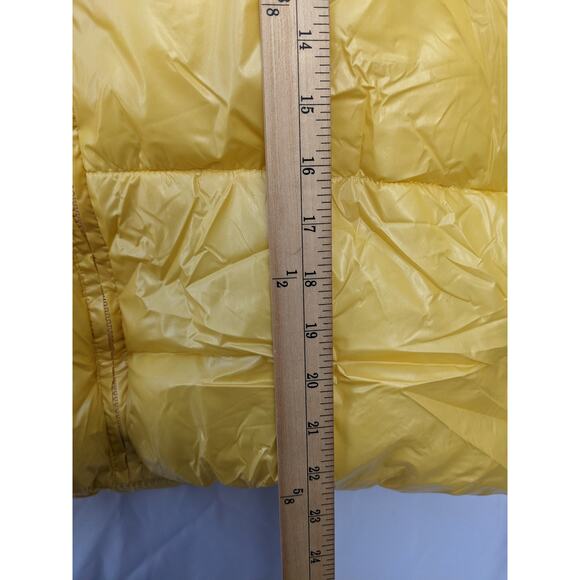 Puffer Jacket Wet Look A New Day Winter Coat Zip Up‎ Puffy Cinch S Yellow Short - Picture 8 of 8